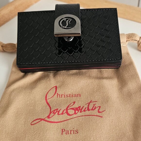 Authentic Christian Louboutin 5 Card Slot Wallet with Buckle